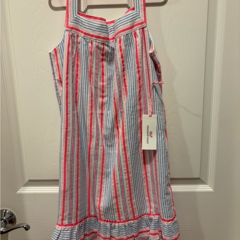 Vineyard Vines Pink and Blue Striped Kids Casual Dress